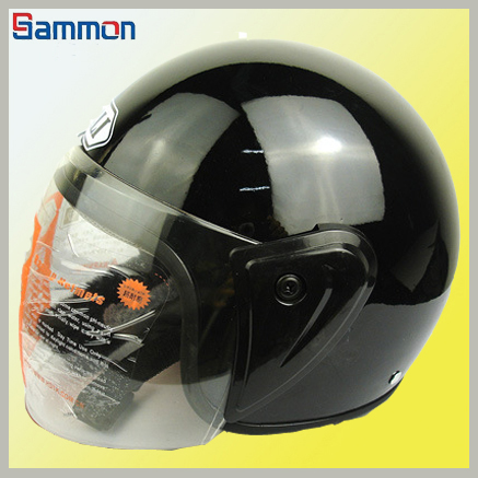Pure Black Scooter Helmet (MH007)