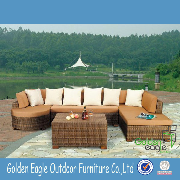 Rattan Sectional Pation Sofa