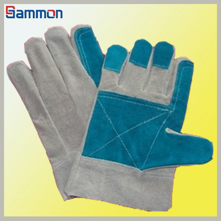 Sm1083 10 Inches Blue Reinforced Palm Welding Gloves