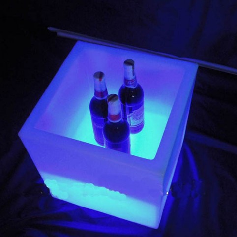 Square Plastic LED Ice Bucket