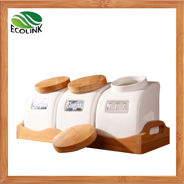 Tea Sugar Coffee Canister Storage Jar Set