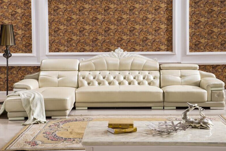 Top Grade Leather Corner Sofa (SQL-853)
