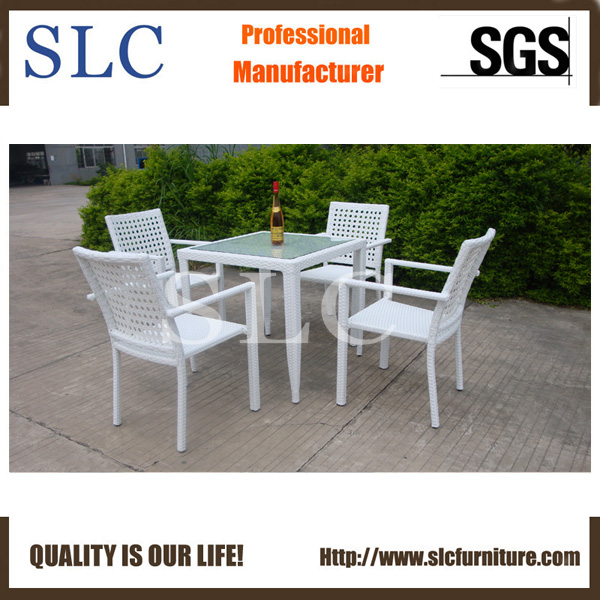 White Rattan Dining Set (SC-A7215)