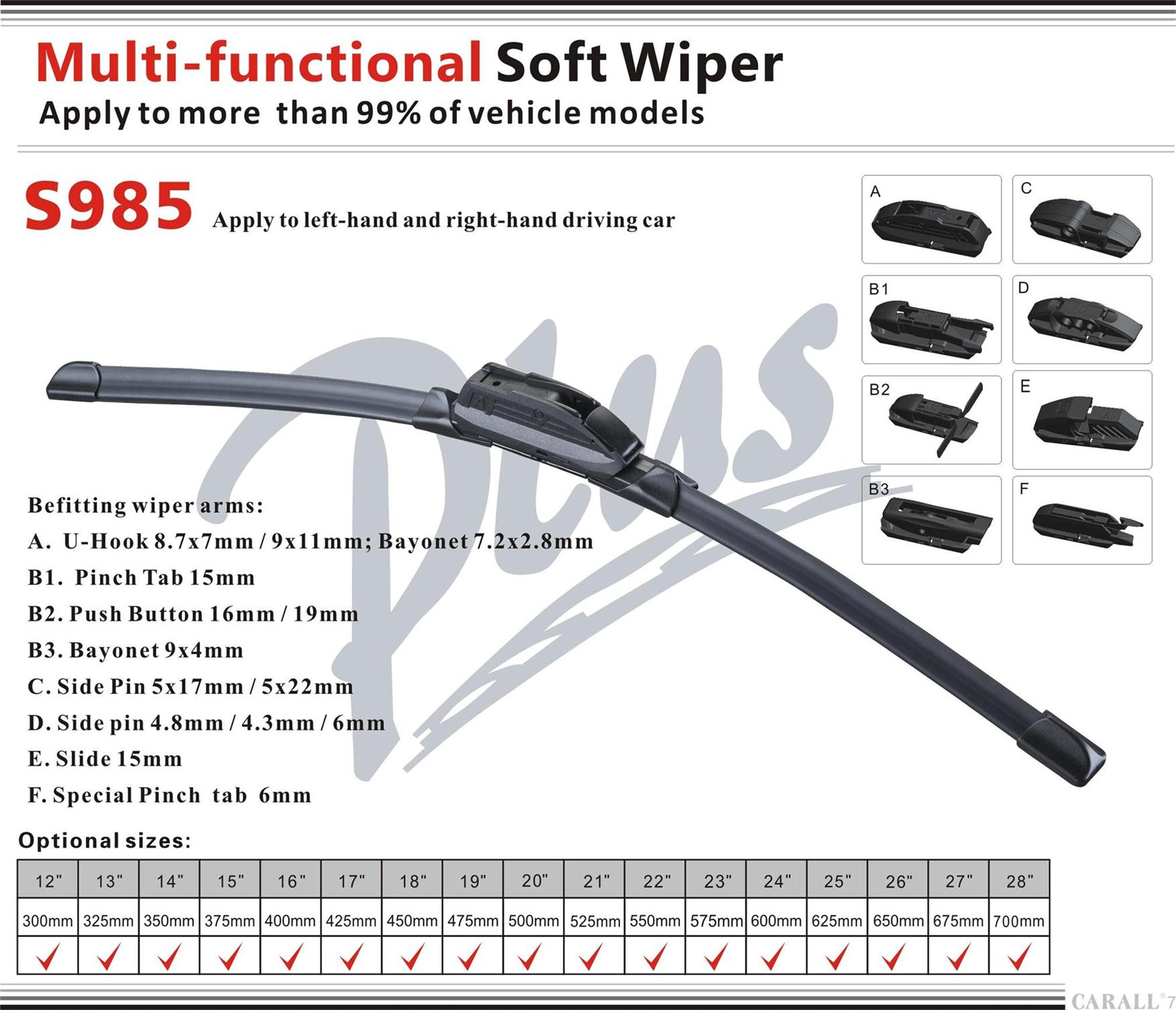 Windshield Accessory Soft Wiper