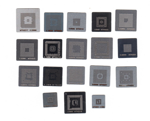 18pcs MTK BGA Stencil Templates Heat Directly